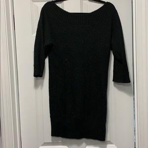 3/4 length sleeve black tunic
